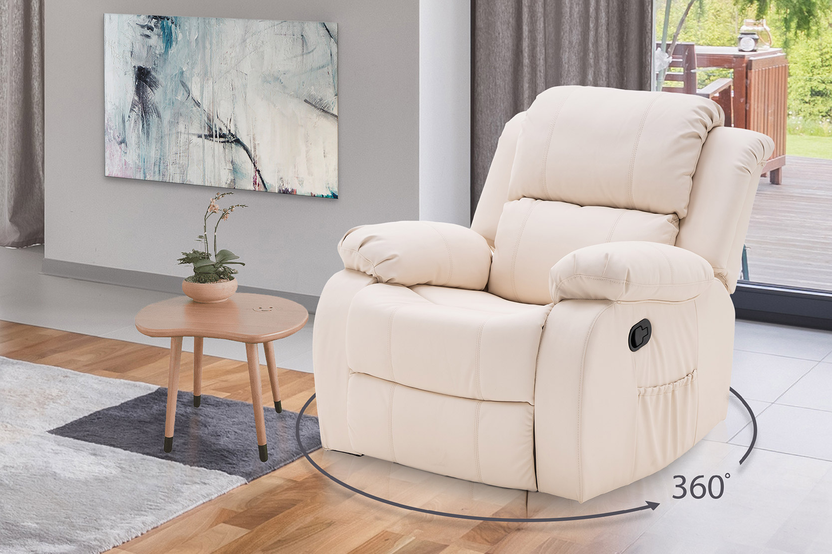 360 Swivel Recliner Sofa With Massage